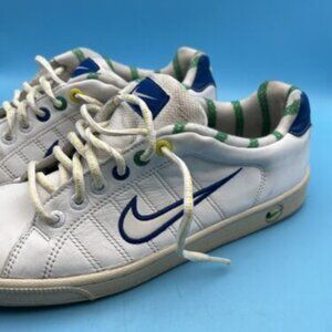NIKE Men's White Athletic Basketball Shoes Size 10, 315134-922 RARE Blue Green